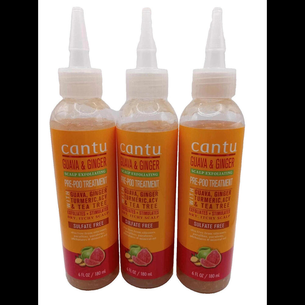 Cantu Guava & Ginger, Scalp Exfoliating Pre-Poo Treatment 3pk - 6 oz ea